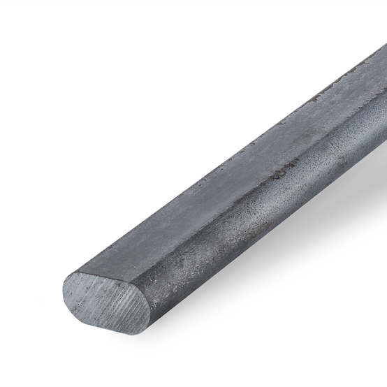 Stahlprofile Stallrost-Flachovalstahl S235JR (1.0038) Warmgewalzt rundkantig schwarz