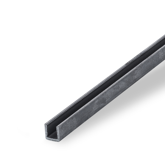 Stahlprofile Rollladen-U-Profil S235JR (1.0038) kaltgewalzt scharfkantig schwarz
