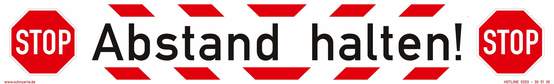 Bodenmarkierung: STOP Abstand halten! Bodenmarkierung: STOP Abstand halten!