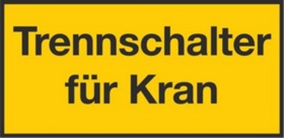 Trennschalter für Kran Trennschalter für Kran
