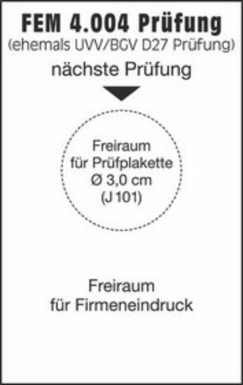 Grundplakette für flüssiggasbetriebene Gabelstapler Grundplakette für flüssiggasbetriebene Gabelstapler