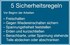 5 Sicherheitsregeln 5 Sicherheitsregeln