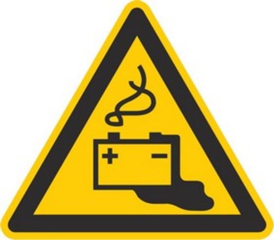 Warnung vor Gefahren durch das Aufladen von Batterien Warnung vor Gefahren durch das Aufladen von Batterien