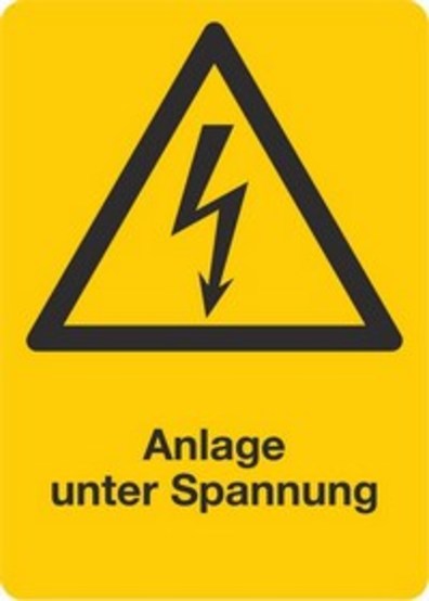 Anlage unter Spannung