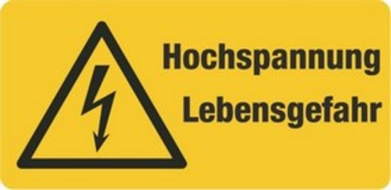 Hochspannung Lebensgefahr Hochspannung Lebensgefahr