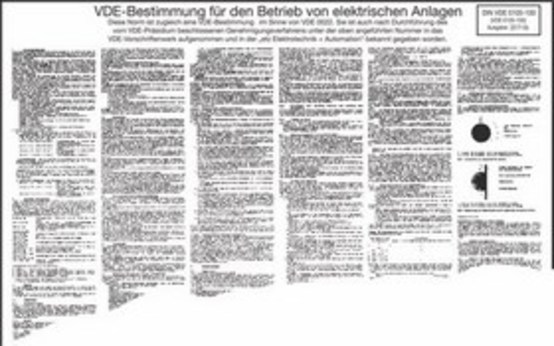 VDE-Bestimmung für den Betrieb elektrischer Anlagen VDE-Bestimmung für den Betrieb elektrischer Anlagen