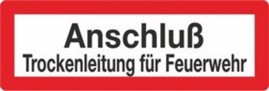 Anschluß Trockenleitung für Feuerwehr Anschluß Trockenleitung für Feuerwehr