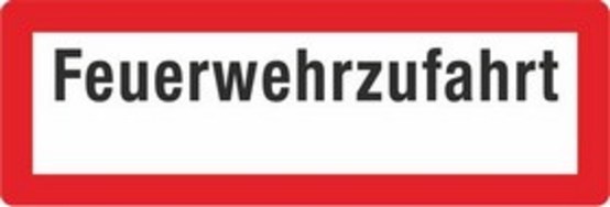 Feuerwehrzufahrt (mit individueller Fußzeile) Feuerwehrzufahrt (mit individueller Fußzeile)