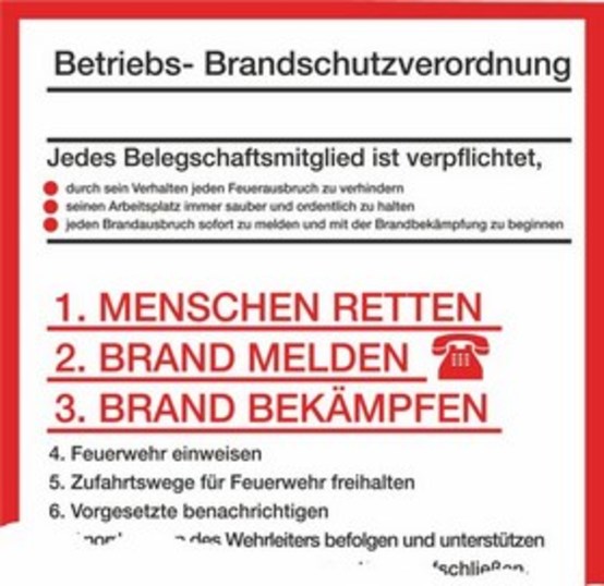 Betriebs- Brandschutzverordnung