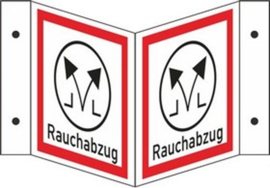 Winkelschild Rauchabzug Winkelschild Rauchabzug