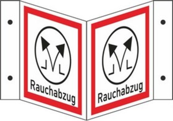 Winkelschild Rauchabzug