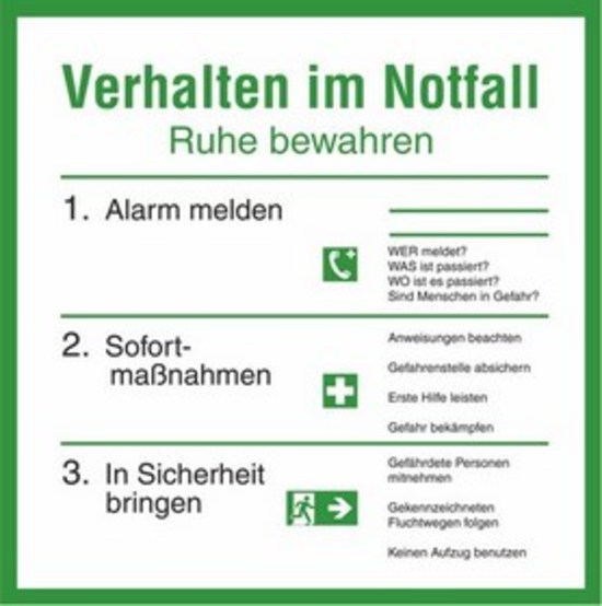 Verhalten im Notfall