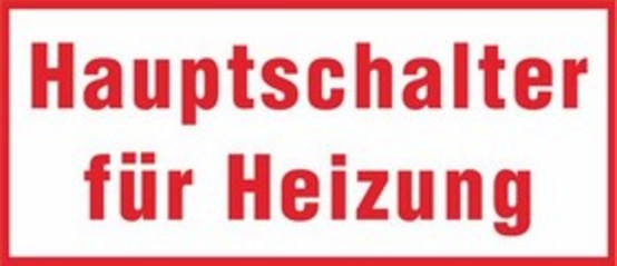 Hauptschalter für Heizung Hauptschalter für Heizung