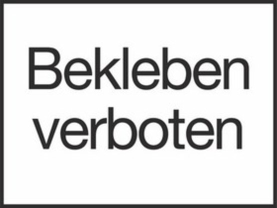 Bekleben verboten Bekleben verboten
