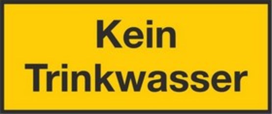 Kein Trinkwasser Kein Trinkwasser