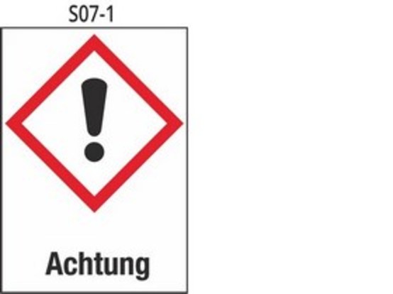 Achtung, Akute Toxizität, Reizung der Haut; Augenreizung, Sensibilisierung der Haut, Spezifische Zielorgan- Toxizität