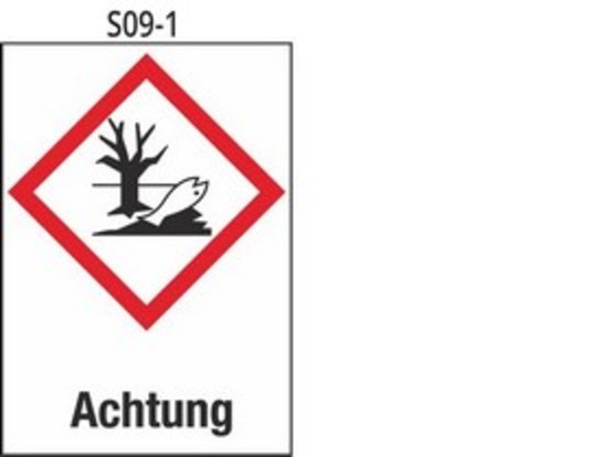 Achtung, Gewässergefährdend Achtung, Gewässergefährdend