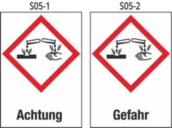Hautätzende, schwere Augenschädigung, auf Metalle korrosiv wirkende Stoffe Hautätzende, schwere Augenschädigung, auf Metalle korrosiv wirkende Stoffe