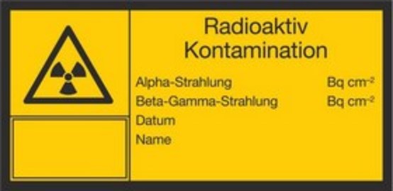 Radioaktiv Kontamination, Alpha-Strahlung, Beta-Gamma-Strahlung, Datum, Name