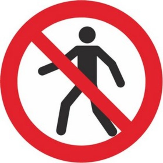 Für Fussgänger verboten Für Fussgänger verboten