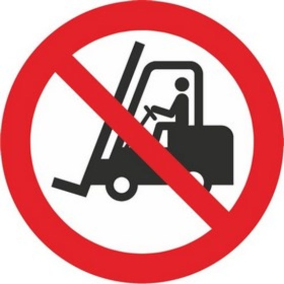 Für Flurförderfahrzeuge verboten Für Flurförderfahrzeuge verboten