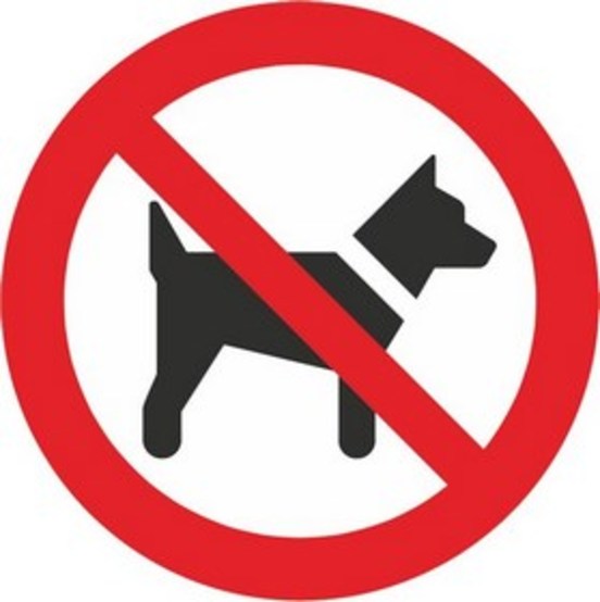Mitführen von Hunden verboten