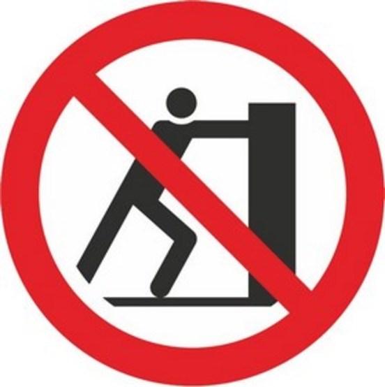 Schieben verboten Schieben verboten