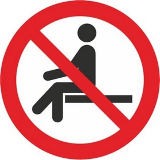 Sitzen verboten
