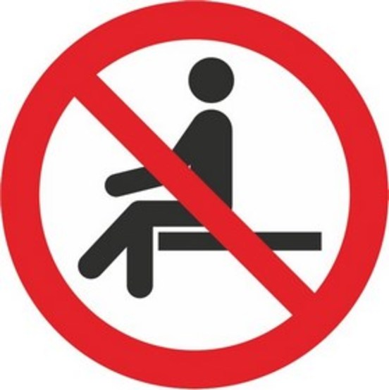 Sitzen verboten Sitzen verboten