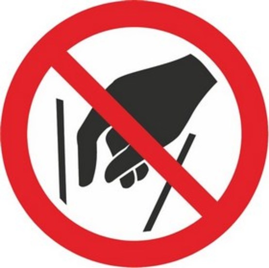 Hineinfassen verboten Hineinfassen verboten