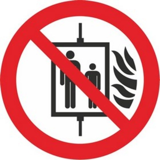 Aufzug im Brandfall nicht benutzen Aufzug im Brandfall nicht benutzen