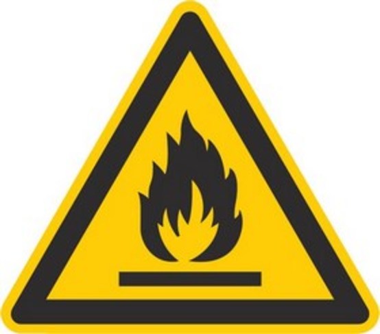Warnung vor feuergefährlichen Stoffen Warnung vor feuergefährlichen Stoffen
