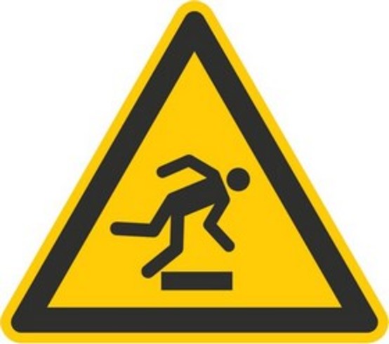 Warnung vor Hindernissen am Boden, Warnung vor Stolpergefahr W14/W014