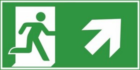 Rettungsweg aufwärts rechts Rettungsweg aufwärts rechts
