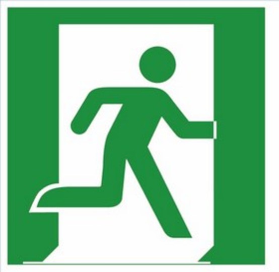 Notausgang rechts, E002 (nur in Verbindung mit einer Richtungsangabe N413 oder N414) Notausgang rechts, E002 (nur in Verbindung mit einer Richtungsangabe N413 oder N414)