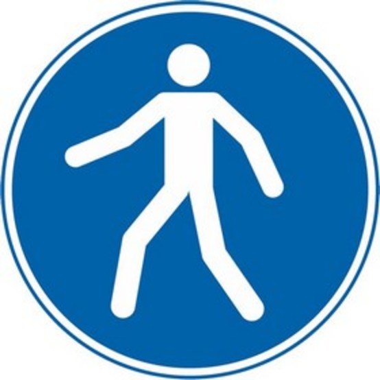 Fußgängerweg benutzen Fußgängerweg benutzen