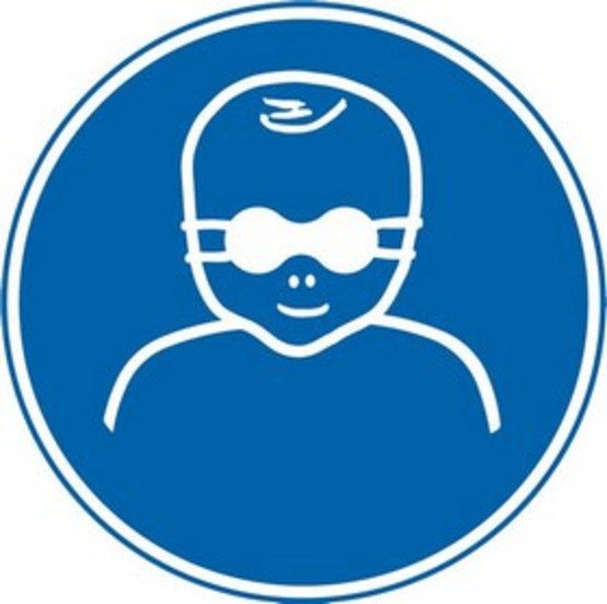 Kleinkinder durch weitgehend lichtundurchlässige Augenabschirmung schützen, Augenabschirmung für Patienten tragen Kleinkinder durch weitgehend lichtundurchlässige Augenabschirmung schützen, Augenabschirmung für Patienten tragen