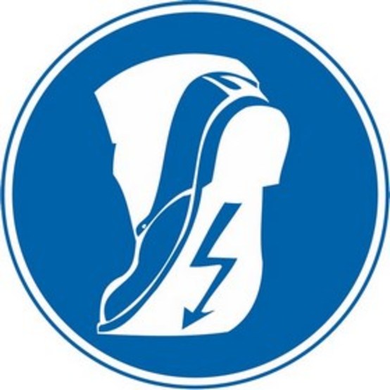 Leitfähiges Schuhwerk benutzen Leitfähiges Schuhwerk benutzen