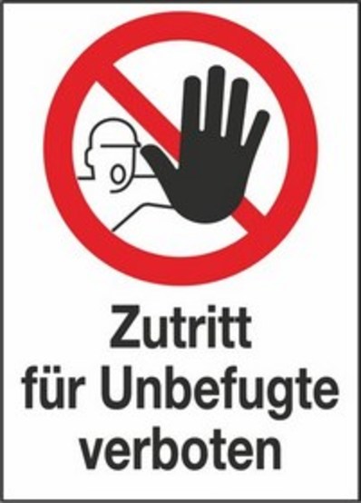 Zutritt für Unbefugte verboten P06/P006