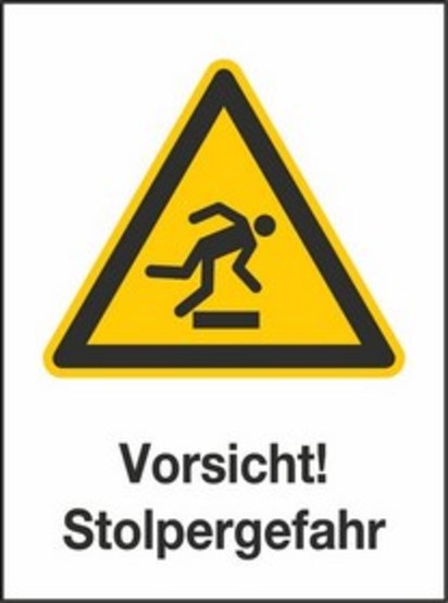 Vorsicht! Stolpergefahr W14/W014
