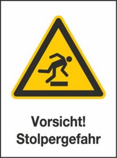 Vorsicht! Stolpergefahr W14/W014 Vorsicht! Stolpergefahr W14/W014