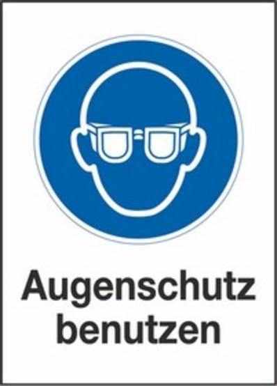 Augenschutz benutzen Augenschutz benutzen