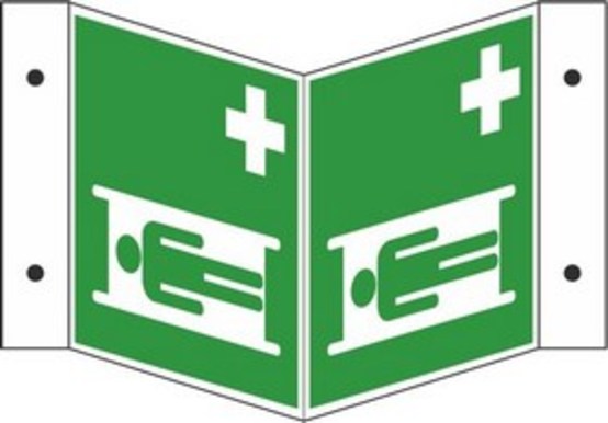 Winkelschild Krankentrage Winkelschild Krankentrage
