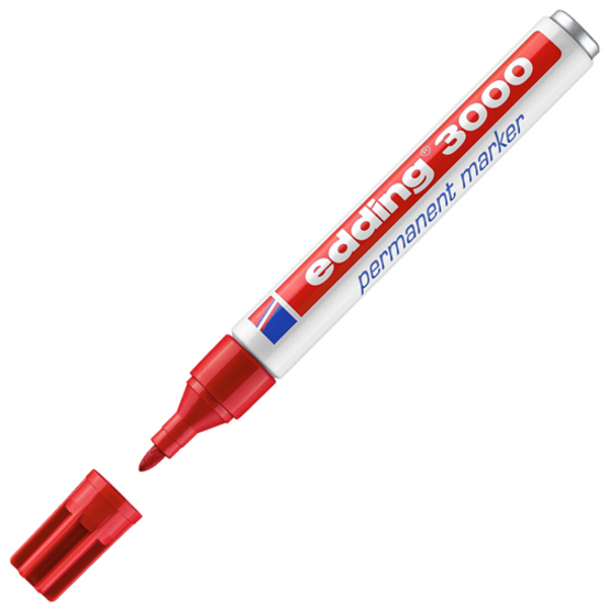 edding 3000 Permanentmarker rot edding 3000 Permanentmarker rot