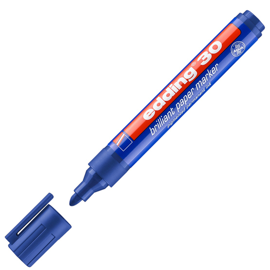 edding 30 Brillant-Papiermarker blau