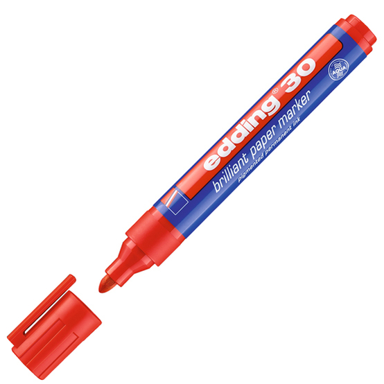 edding 30 Brillant-Papiermarker rot edding 30 Brillant-Papiermarker rot