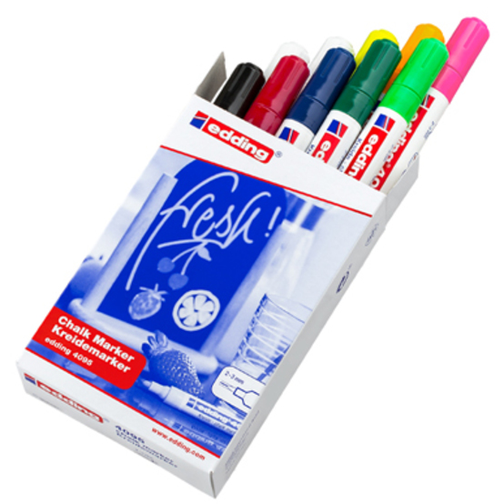 edding 4095 Kreidemarker 10er-Faltschachtel sortiert edding 4095 Kreidemarker 10er-Faltschachtel sortiert