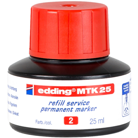 edding MTK 25 Nachfülltinte Permanentmarker rot edding MTK 25 Nachfülltinte Permanentmarker rot