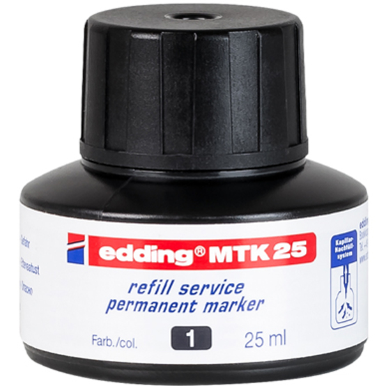 edding MTK 25 Nachfülltinte Permanentmarker schwarz edding MTK 25 Nachfülltinte Permanentmarker schwarz