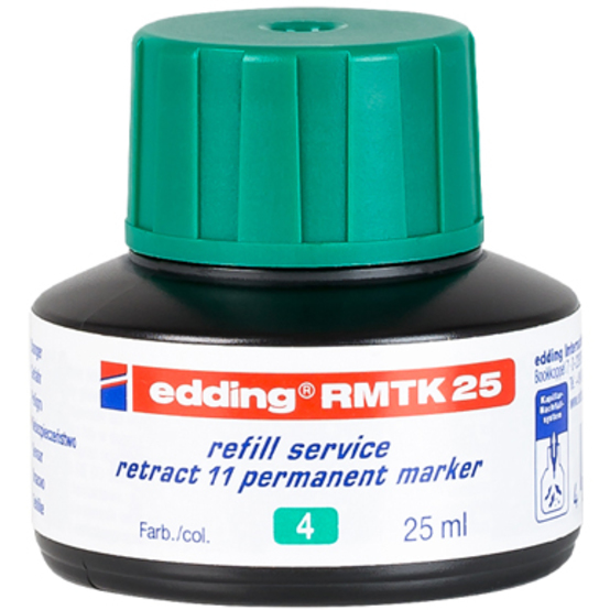 edding RMTK 25 Nachfülltinte retract 11 Permanentmarker grün edding RMTK 25 Nachfülltinte retract 11 Permanentmarker grün